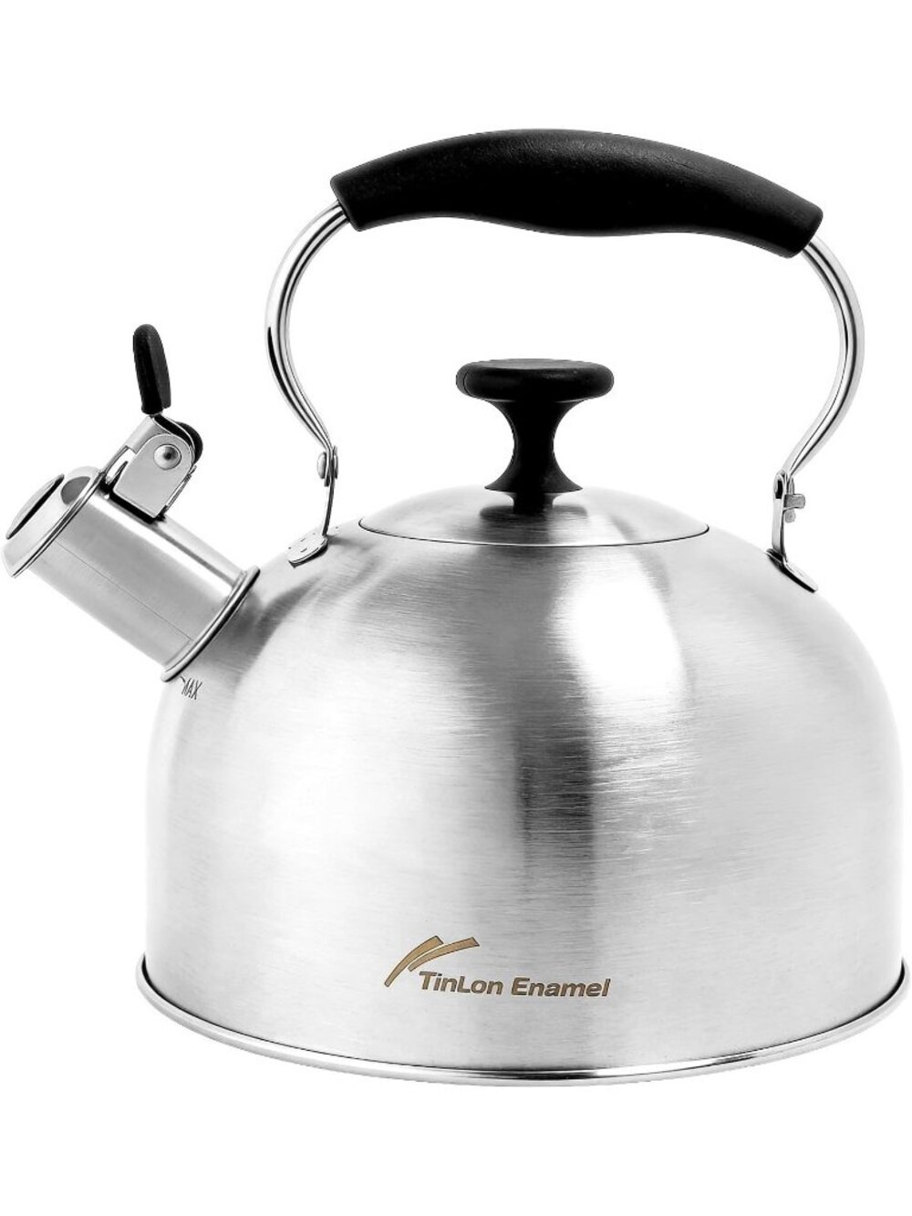 Silver Stainless Steel Whistling Tea Kettle 2.4L Stovetop Induction Gas Handle
